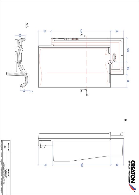 Plik CAD produktu MELODIE dachówka boczna prawa OGR