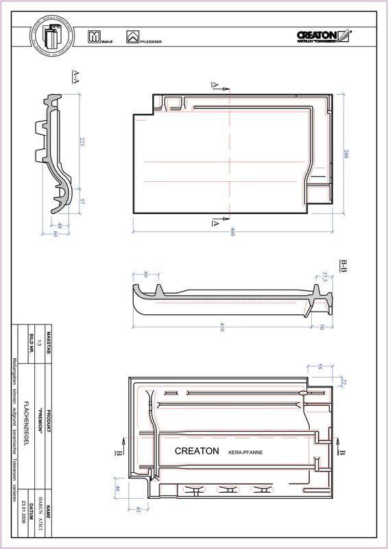 Plik CAD produktu PREMION dachówka połaciowa FLA