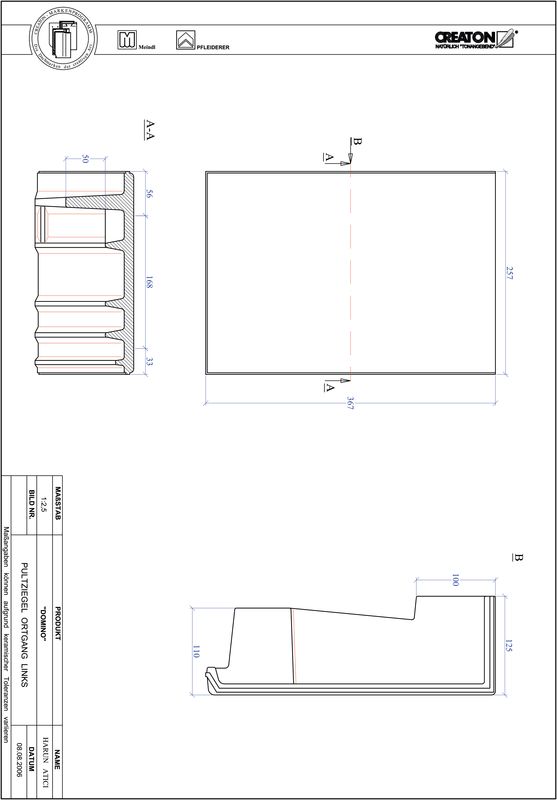 Plik CAD produktu DOMINO dachówka pulpitowa boczna lewa PULTOGL