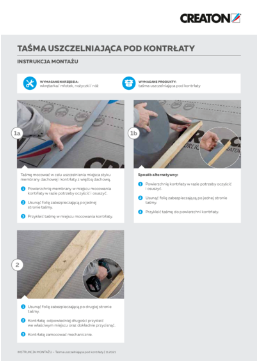 INSTRUKCJA MONTAŻU - TAŚMA USZCZELNIAJĄCA POD KONTRŁATY