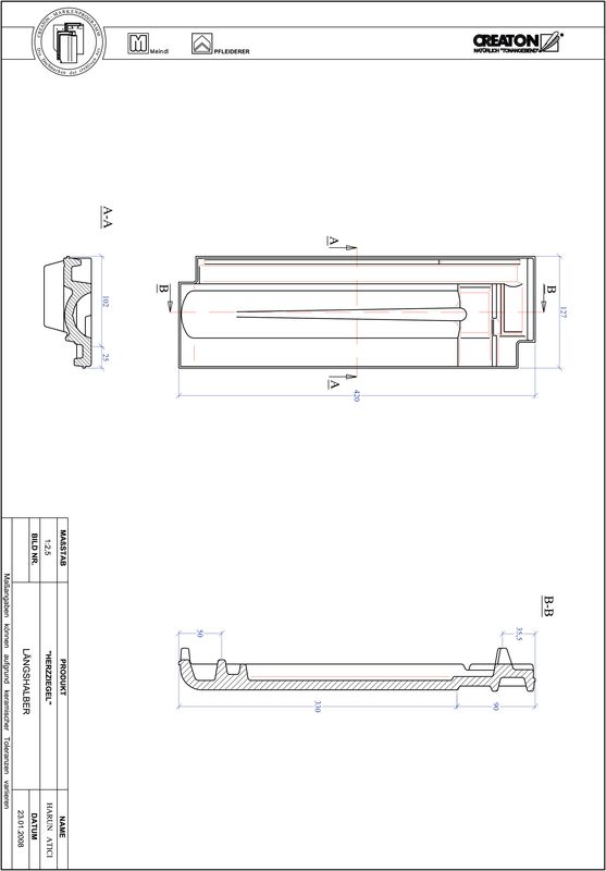 Plik CAD produktu HERZZIEGEL dachówka połówkowa LH
