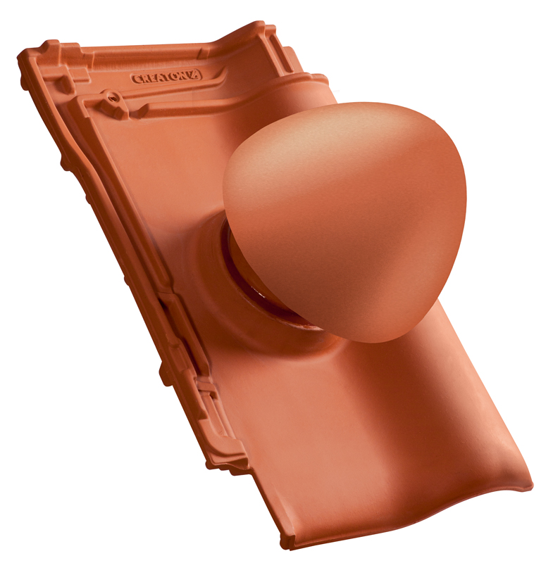 TIT SIGNUM ceramiczny kominek odpowietrzający instalację sanitarną DN 125 mm z odkręcaną pokrywą, z giętkim przewodem przył. (z adapterem)
