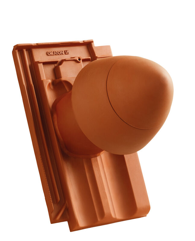 RAT HÖN SIGNUM ceramiczny kominek odpowietrzający instalację sanitarną DN 125 mm ze zdejmowaną pokrywą, z giętkim przewodem przył. (z adapterem)