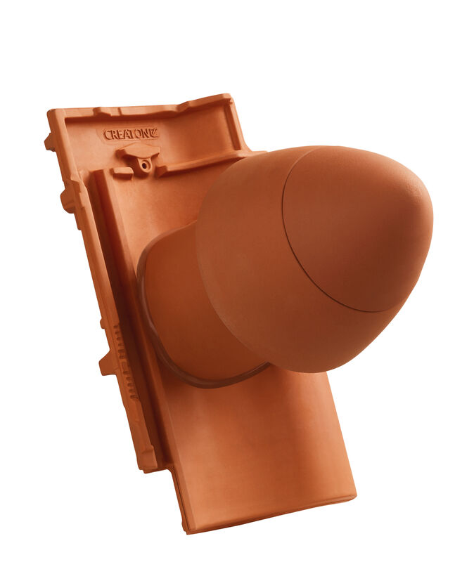 MEL SIGNUM ceramiczny kominek odpowietrzający instalację sanitarną DN 125 mm ze zdejmowaną pokrywą, z giętkim przewodem przył. (z adapterem)