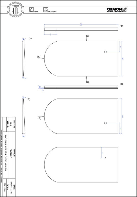 Plik CAD produktu KLASSIK krój zaokrąglony RUND-UNTERLAEUFER