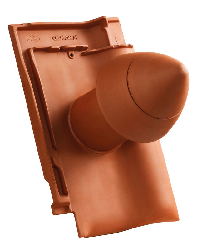 FUT SIGNUM ceramiczny kominek odpowietrzający instalację sanitarną DN 100 mm z odkręcaną pokrywą, z giętkim przewodem przył. (z adapterem)