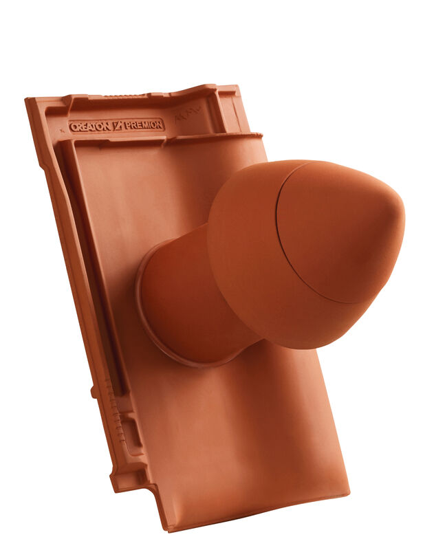 PRE SIGNUM ceramiczny kominek odpowietrzający instalację sanitarną DN 100 mm z odkręcaną pokrywą, z giętkim przewodem przył. (z adapterem)